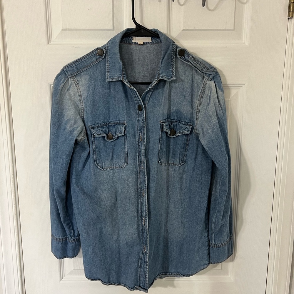 Denim Button-Up Shirt